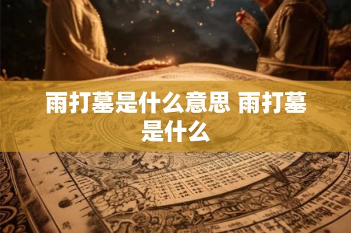 雨打墓是什么意思 雨打墓是什么
