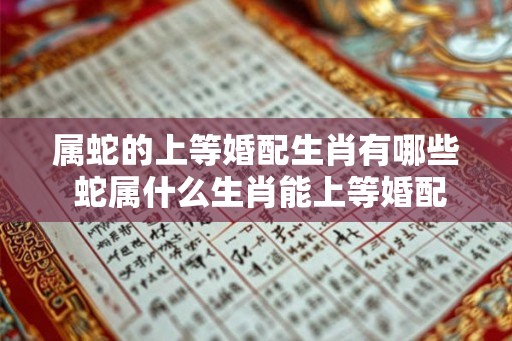 属蛇的上等婚配生肖有哪些 蛇属什么生肖能上等婚配