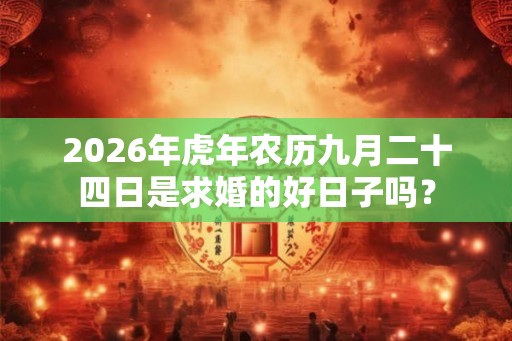 2026年虎年农历九月二十四日是求婚的好日子吗？