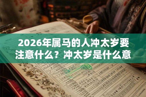 2026年属马的人冲太岁要注意什么？冲太岁是什么意思？