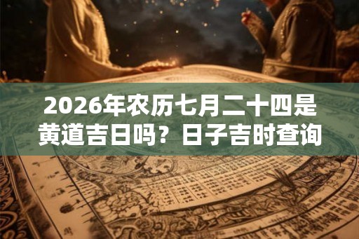 2026年农历七月二十四是黄道吉日吗？日子吉时查询！