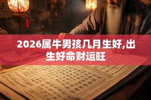 2026属牛男孩几月生好,出生好命财运旺