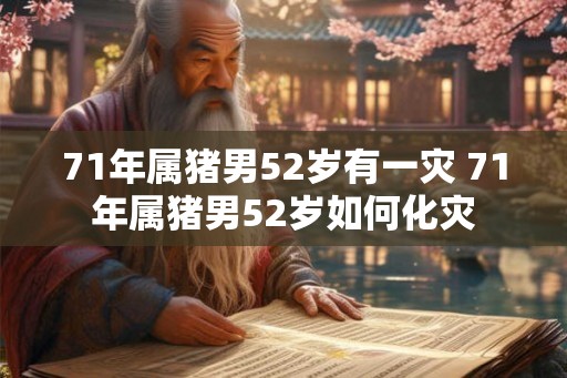 71年属猪男52岁有一灾 71年属猪男52岁如何化灾 71年属猪男52岁有一灾 71年属猪男52岁如何化灾
