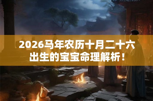 2026马年农历十月二十六出生的宝宝命理解析! 2026马年农历十月二十六出生的宝宝命理解析!