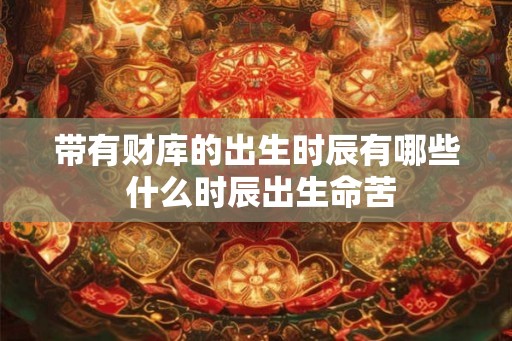 带有财库的出生时辰有哪些 什么时辰出生命苦 带有财库的出生时辰有哪些 什么时辰出生命苦
