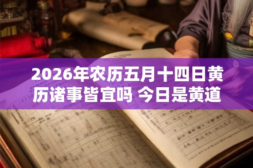2026年农历五月十四日黄历诸事皆宜吗 今日是黄道吉日吗 2026年农历五月十四日黄历诸事皆宜吗 今日是黄道吉日吗