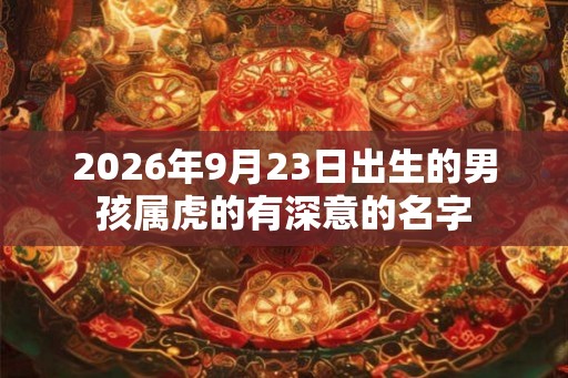 2026年9月23日出生的男孩属虎的有深意的名字