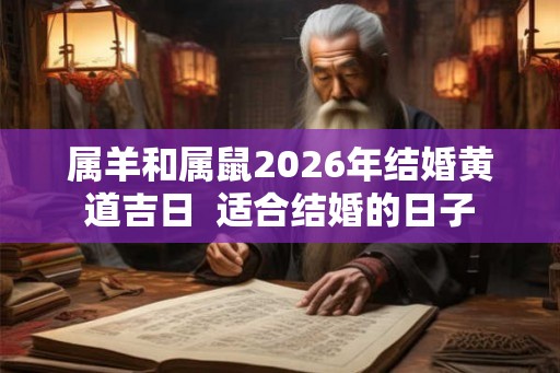 属羊和属鼠2026年结婚黄道吉日  适合结婚的日子