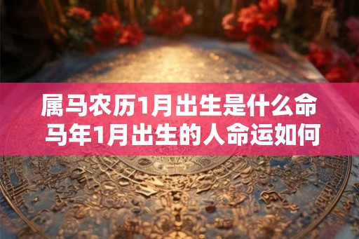 属马农历1月出生是什么命 马年1月出生的人命运如何