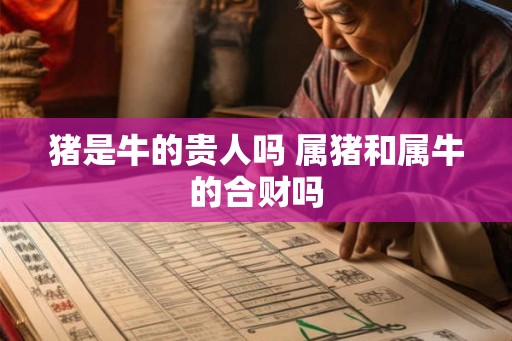 猪是牛的贵人吗 属猪和属牛的合财吗