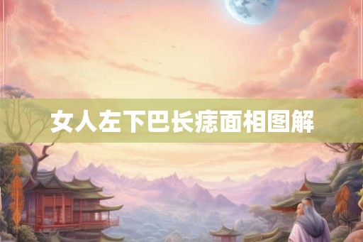 女人左下巴长痣面相图解
