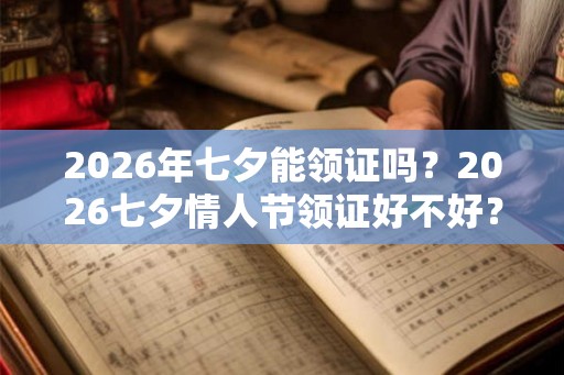 2026年七夕能领证吗？2026七夕情人节领证好不好？