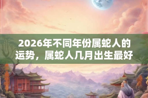 2026年不同年份属蛇人的运势，属蛇人几月出生最好命？