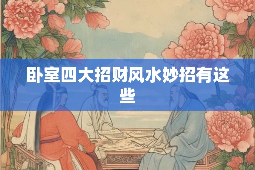 卧室四大招财风水妙招有这些