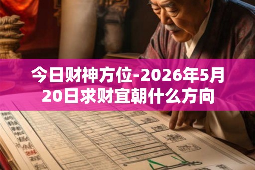 今日财神方位-2026年5月20日求财宜朝什么方向
