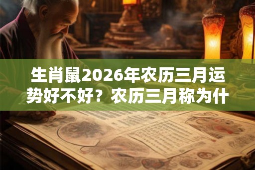 生肖鼠2026年农历三月运势好不好?农历三月称为什么月? 生肖鼠2026年农历三月运势好不好?农历三月称为什么月?