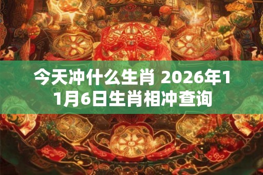 今天冲什么生肖 2026年11月6日生肖相冲查询