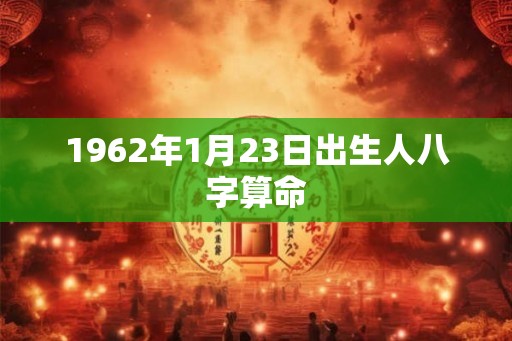 1962年1月23日出生人八字算命