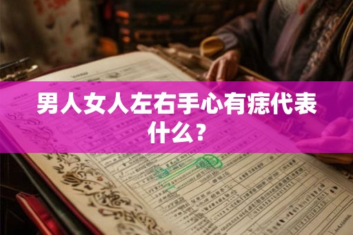 男人女人左右手心有痣代表什么？