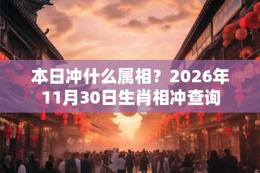 本日冲什么属相?2026年11月30日生肖相冲查询 本日冲什么属相?2026年11月30日生肖相冲查询