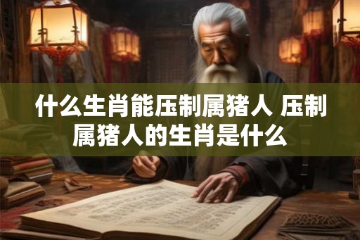 什么生肖能压制属猪人 压制属猪人的生肖是什么