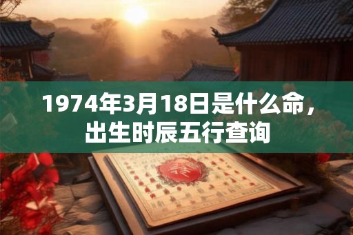 1974年3月18日是什么命，出生时辰五行查询