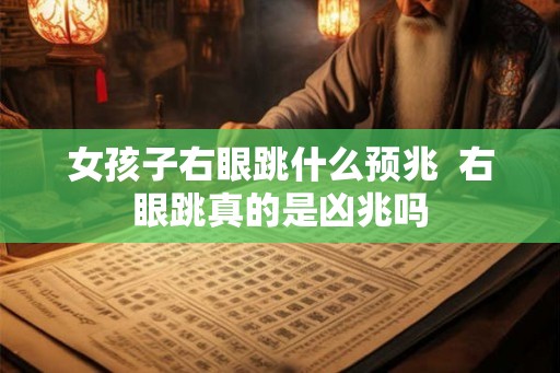 女孩子右眼跳什么预兆  右眼跳真的是凶兆吗