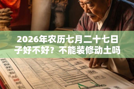 2026年农历七月二十七日子好不好？不能装修动土吗？