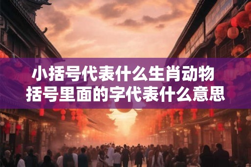 小括号代表什么生肖动物 括号里面的字代表什么意思