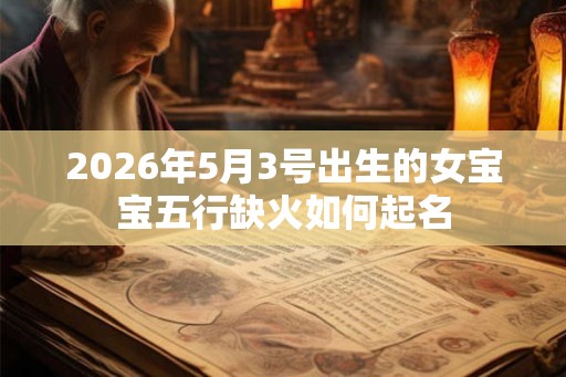 2026年5月3号出生的女宝宝五行缺火如何起名