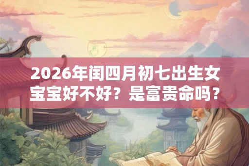 2026年闰四月初七出生女宝宝好不好？是富贵命吗？