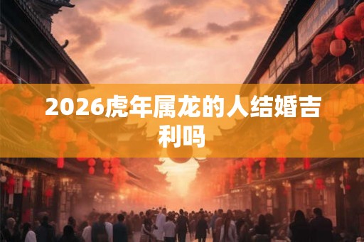 2026虎年属龙的人结婚吉利吗 2026虎年属龙的人结婚吉利吗
