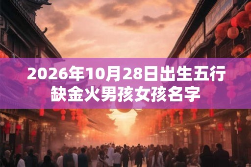 2026年10月28日出生五行缺金火男孩女孩名字 2026年10月28日出生五行缺金火男孩女孩名字