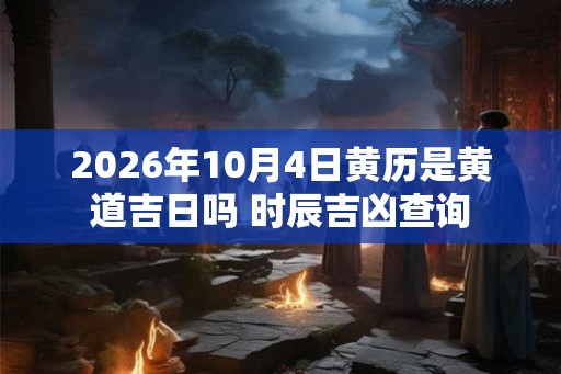 2026年10月4日黄历是黄道吉日吗 时辰吉凶查询