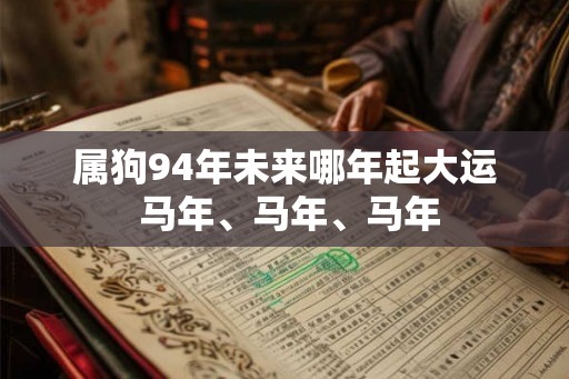 属狗94年未来哪年起大运 马年、马年、马年