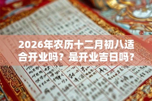 2026年农历十二月初八适合开业吗？是开业吉日吗？