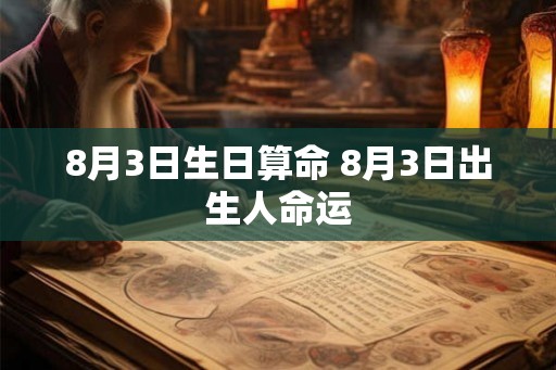 8月3日生日算命 8月3日出生人命运