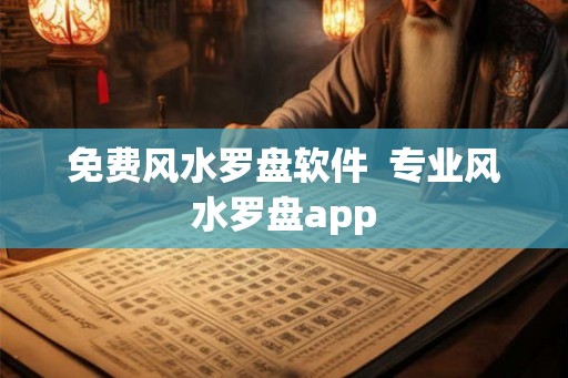 免费风水罗盘软件  专业风水罗盘app