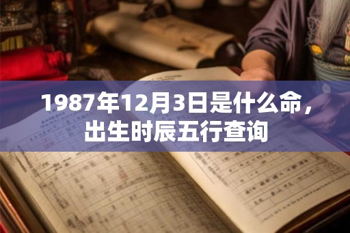 1987年12月3日是什么命，出生时辰五行查询