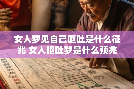 女人梦见自己呕吐是什么征兆 女人呕吐梦是什么预兆