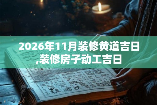 2026年11月装修黄道吉日,装修房子动工吉日