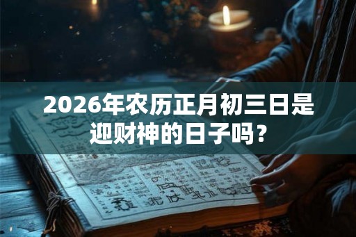 2026年农历正月初三日是迎财神的日子吗？