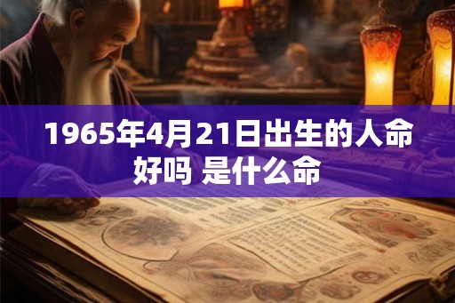 1965年4月21日出生的人命好吗 是什么命
