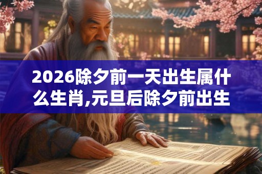 2026除夕前一天出生属什么生肖,元旦后除夕前出生属相