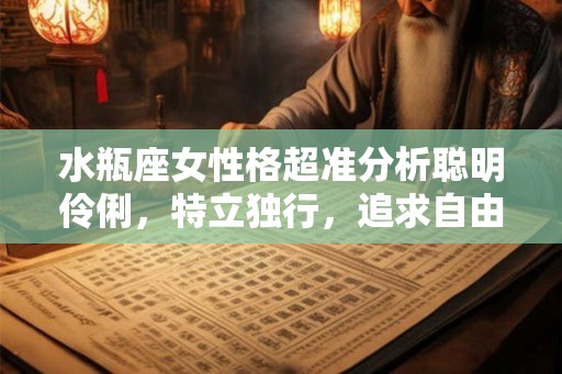 水瓶座女性格超准分析聪明伶俐，特立独行，追求自由的个性特质