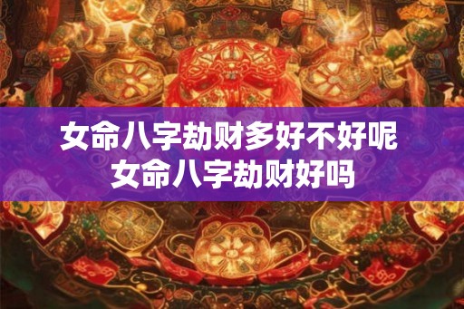女命八字劫财多好不好呢 女命八字劫财好吗