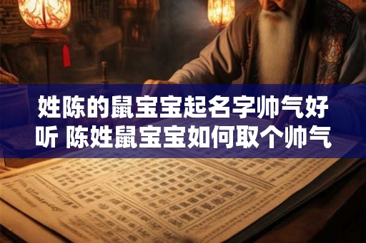 姓陈的鼠宝宝起名字帅气好听 陈姓鼠宝宝如何取个帅气好听的名字