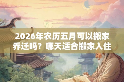 2026年农历五月可以搬家乔迁吗?哪天适合搬家入住新家? 2026年农历五月可以搬家乔迁吗?哪天适合搬家入住新家?