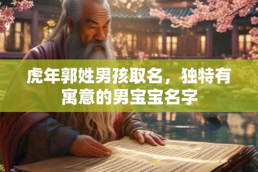 虎年郭姓男孩取名,独特有寓意的男宝宝名字 虎年郭姓男孩取名,独特有寓意的男宝宝名字