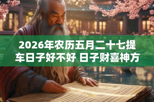 2026年农历五月二十七提车日子好不好 日子财喜神方位